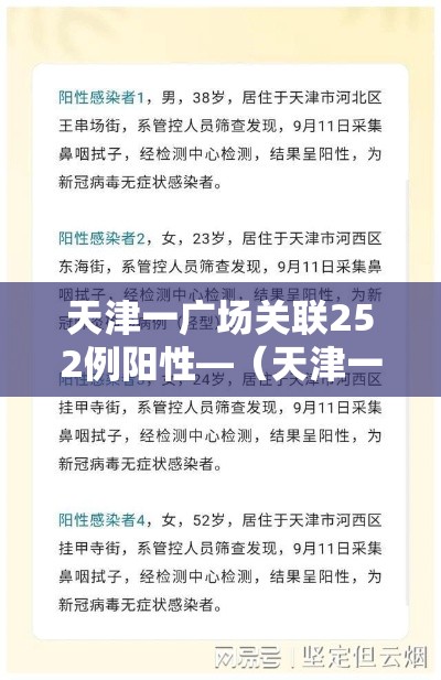 天津一广场关联252例阳性—(天津一小区新增4名确诊病例) 天津一广场关联252例阳性—(天津一小区新增4名确诊病例)
