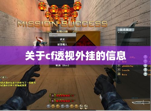 关于cf透视外挂的信息