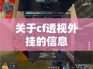 关于cf透视外挂的信息 关于cf透视外挂的信息