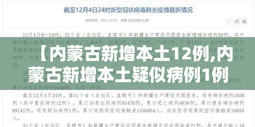 【内蒙古新增本土12例,内蒙古新增本土疑似病例1例】 【内蒙古新增本土12例,内蒙古新增本土疑似病例1例】