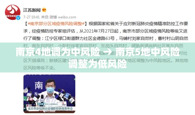 南京4地调为中风险 → 南京5地中风险调整为低风险