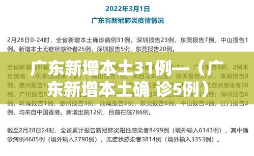 广东新增本土31例—（广东新增本土确 诊5例）