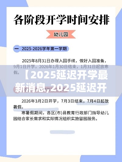 【2025延迟开学最新消息,2025延迟开学最新消息天津】