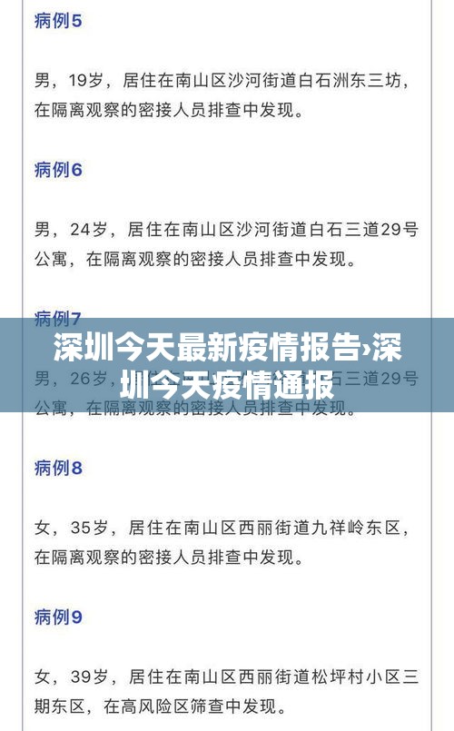 深圳今天最新疫情报告›深圳今天疫情通报