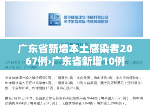 广东省新增本土感染者2067例›广东省新增10例