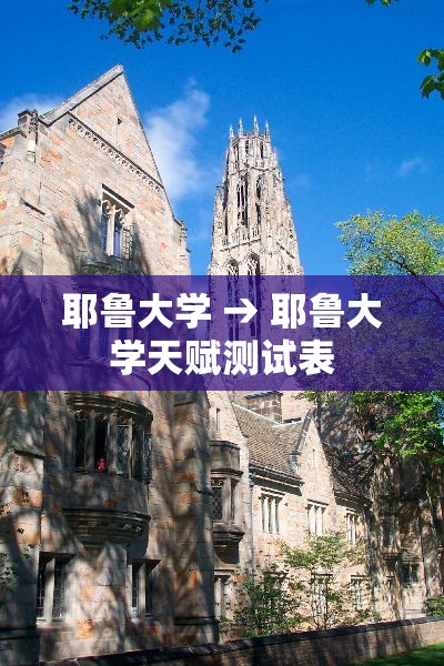 耶鲁大学 → 耶鲁大学天赋测试表