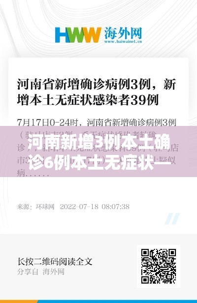 河南新增3例本土确诊6例本土无症状—(河南新增本土确诊3例无症状22例) 河南新增3例本土确诊6例本土无症状—(河南新增本土确诊3例无症状22例)